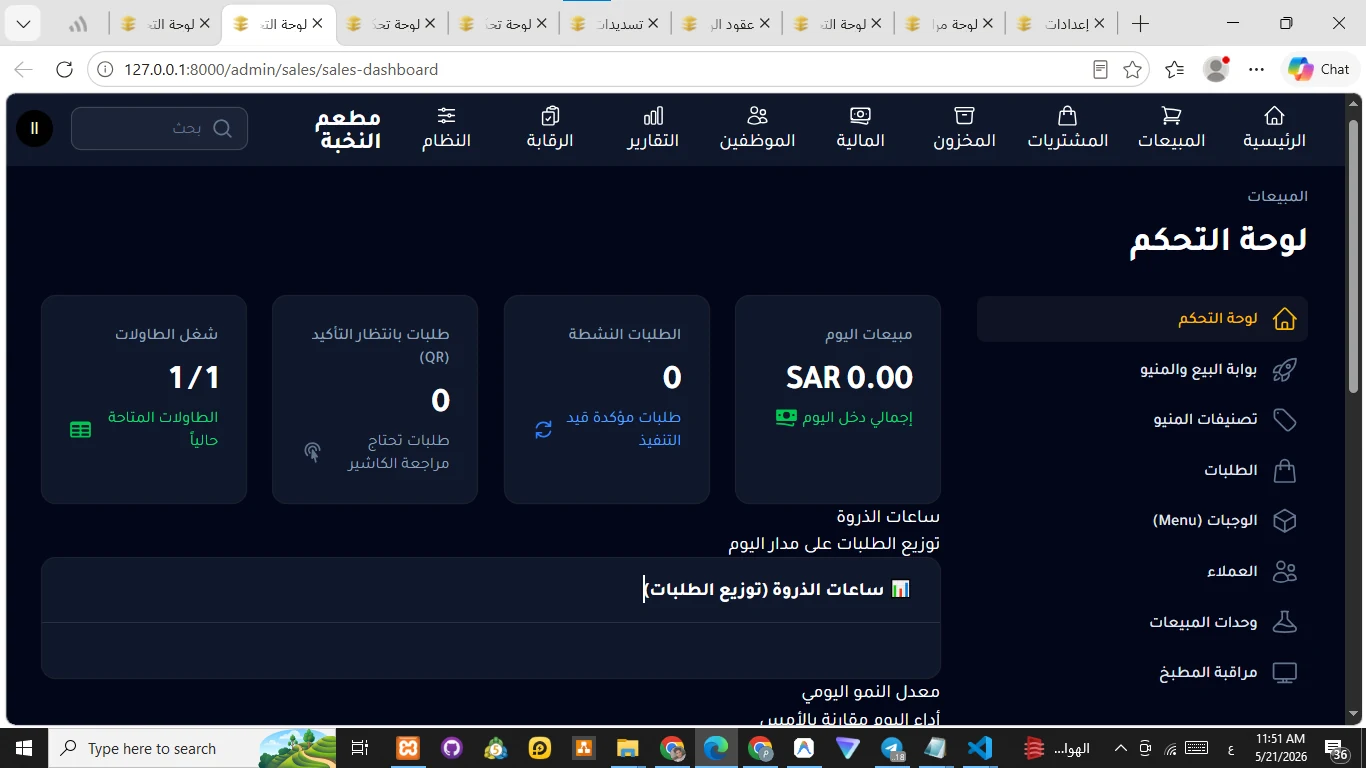 Restaurant ERP / إدارة المطعم 9